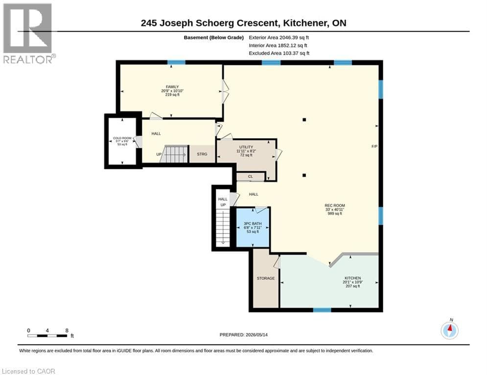 Detached for sale at 245 JOSEPH SCHOERG Crescent, Pioneer Tower West, Kitchener, Ontario, photo 50