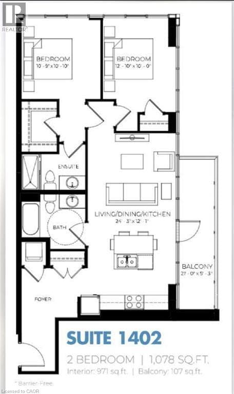 Apartment for sale at 60 CHARLES Street Unit# 1402, Downtown Kitchener, Kitchener, Ontario, photo 47