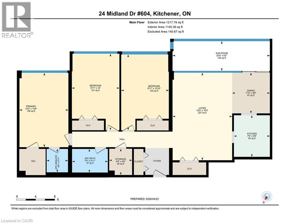 Apartment for sale at 24 MIDLAND Drive Unit# 604, Stanley Park, Kitchener, Ontario, photo 37