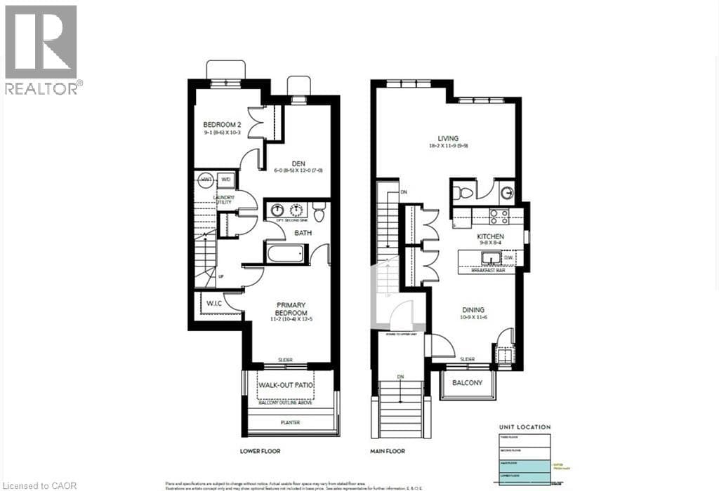 Townhouse for sale at 410 NORTHFIELD Drive W Unit# B1, Lakeshore North, Waterloo, Ontario, photo 2