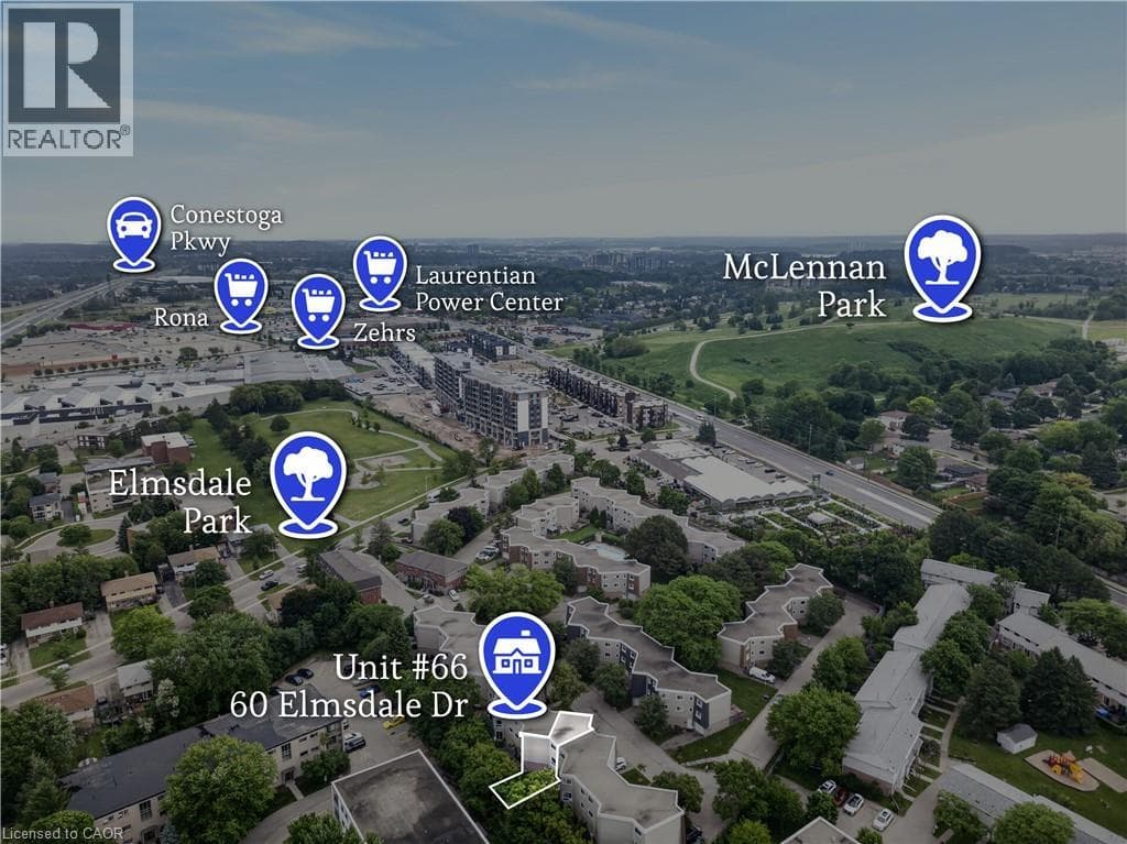 Townhouse for sale at 60 ELMSDALE Drive Unit# 66, Laurentian Hills, Kitchener, Ontario, photo 5