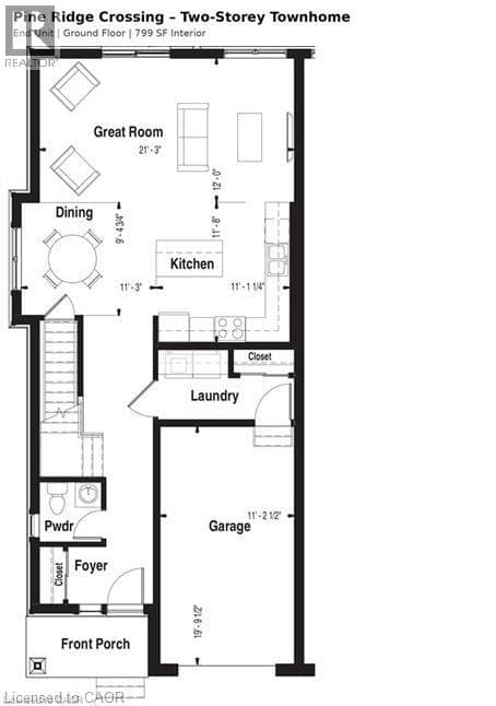 Townhouse for sale at 29 WEYMOUTH Street Unit# 1, Elmira, Woolwich, Ontario, photo 3