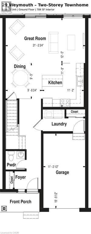 Townhouse for sale at 29 WEYMOUTH Street Unit# 2, Elmira, Woolwich, Ontario, photo 3