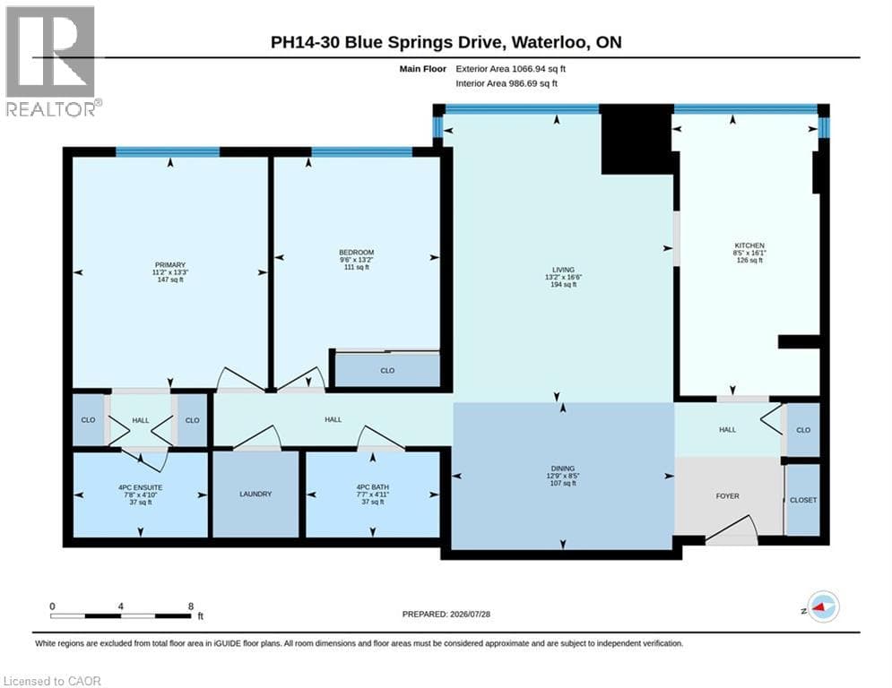 Apartment for sale at 30 BLUE SPRINGS Drive Unit# PH14, Lincoln Heights, Waterloo, Ontario, photo 37