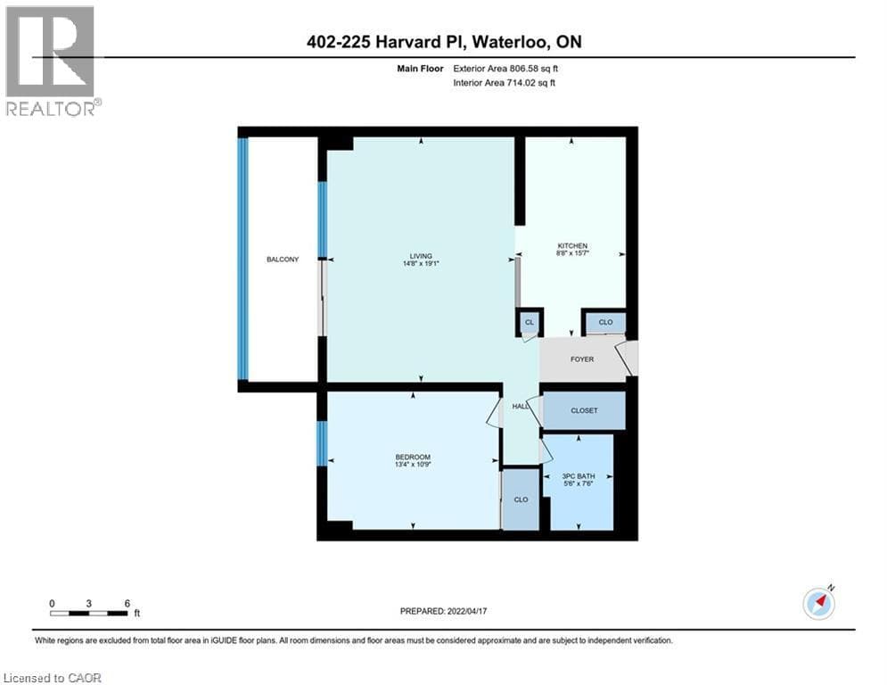 Apartment for sale at 225 HARVARD Place Unit# 402, Lincoln Heights, Waterloo, Ontario, photo 15