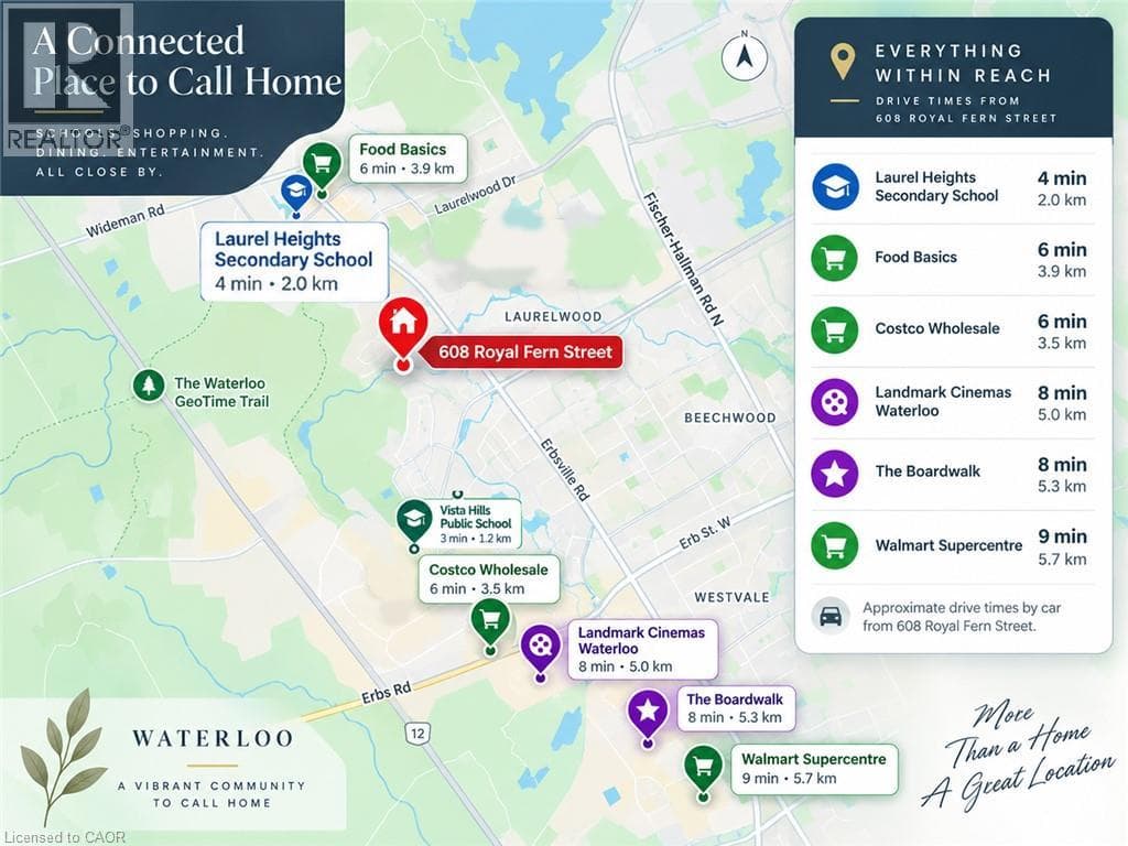 Detached for sale at 608 ROYAL FERN Street, Columbia Forest, Waterloo, Ontario, photo 4